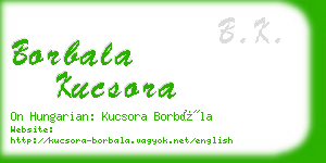 borbala kucsora business card